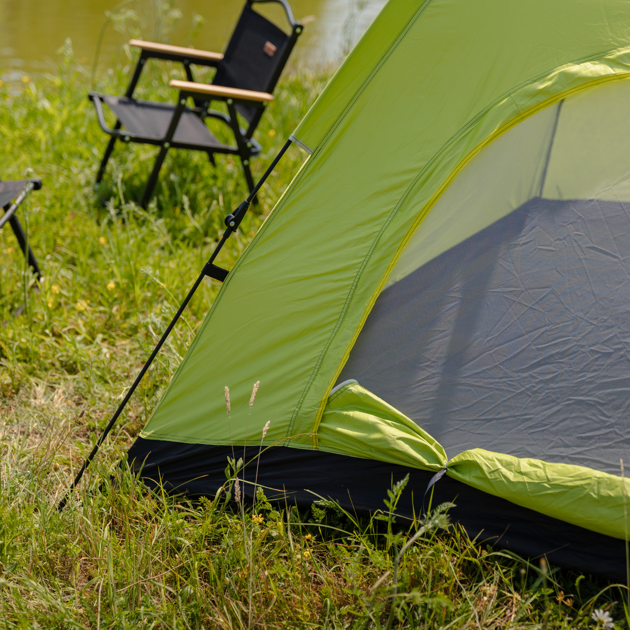 Намет кемпінговий 2 на 2 метри автоматичний для риболовлі походу туристичний LU-019M Салатовий