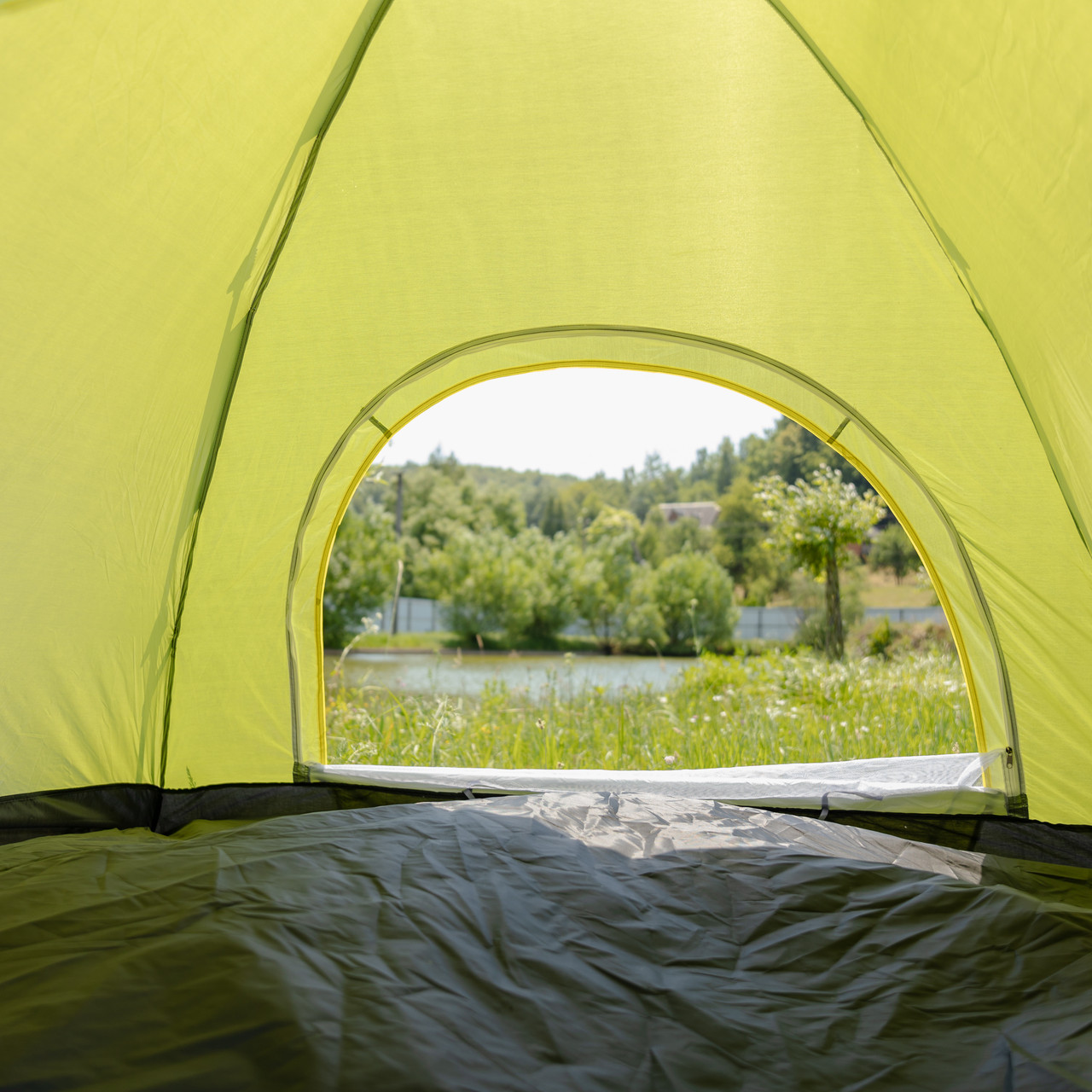 Намет кемпінговий 2 на 2 метри автоматичний для риболовлі походу туристичний LU-019M Салатовий