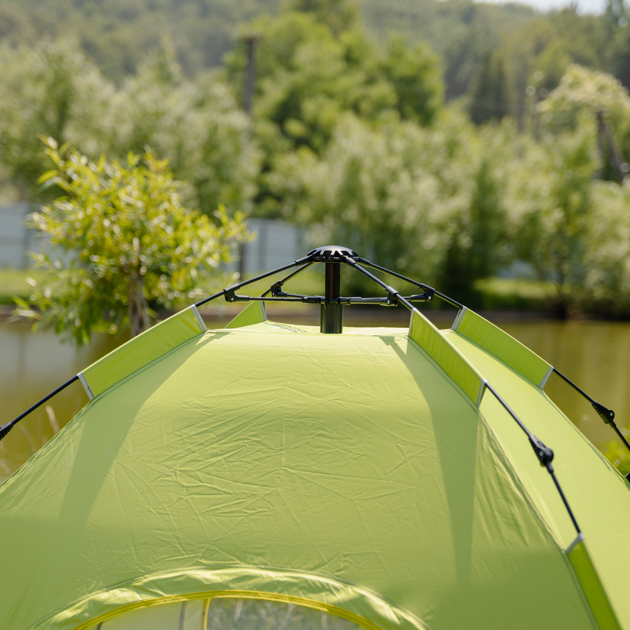 Намет кемпінговий 2 на 2 метри автоматичний для риболовлі походу туристичний LU-019M Салатовий