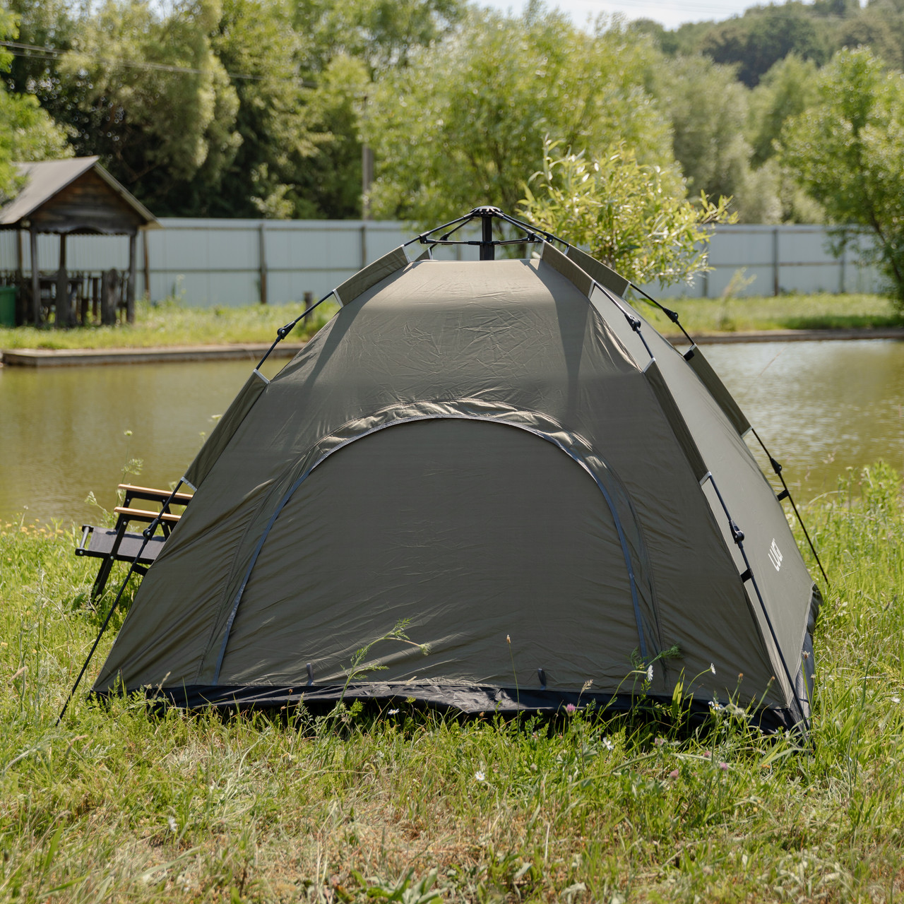 Намет кемпінговий 2 на 2 метри автоматичний для риболовлі походу туристичний LU-019GR Зелений