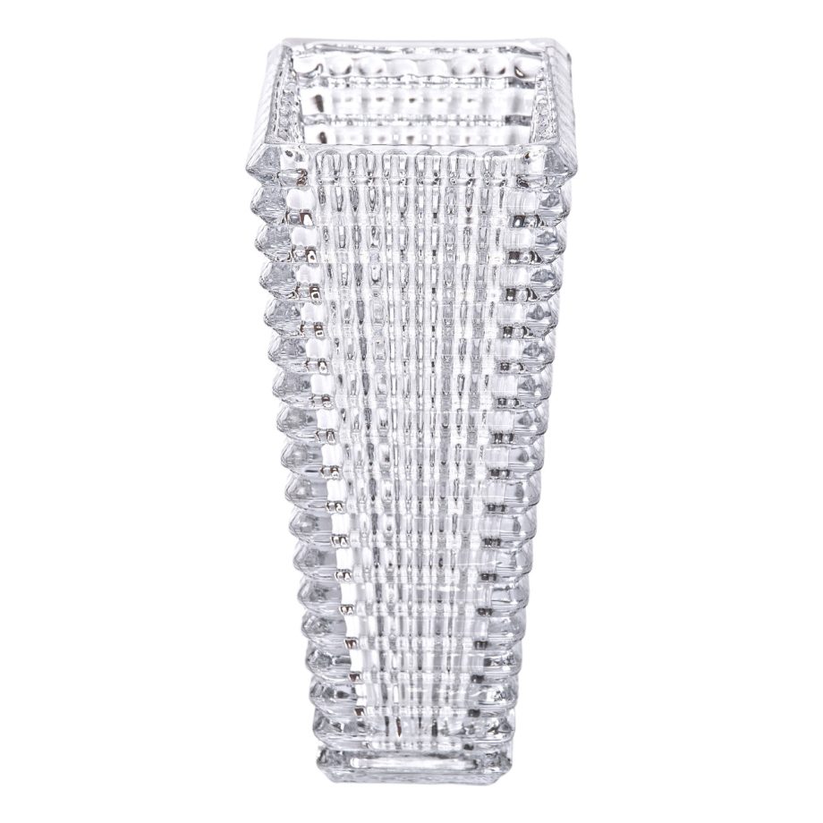 Прямокутна декоративна скляна ваза 13,5 x 10 x 22 см HP-1722
