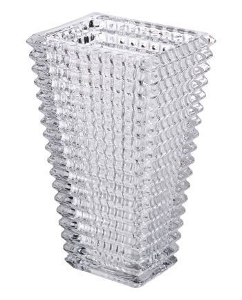 Прямокутна декоративна скляна ваза 13,5 x 10 x 22 см HP-1722