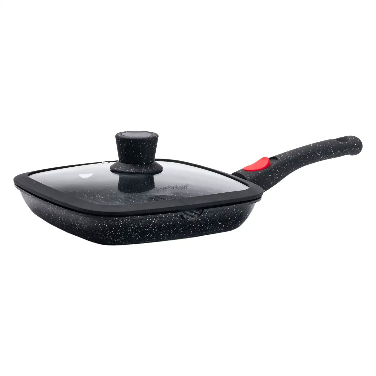 Алюмінієва сковорода-гриль 29 см із квадратною скляною кришкою HP33546