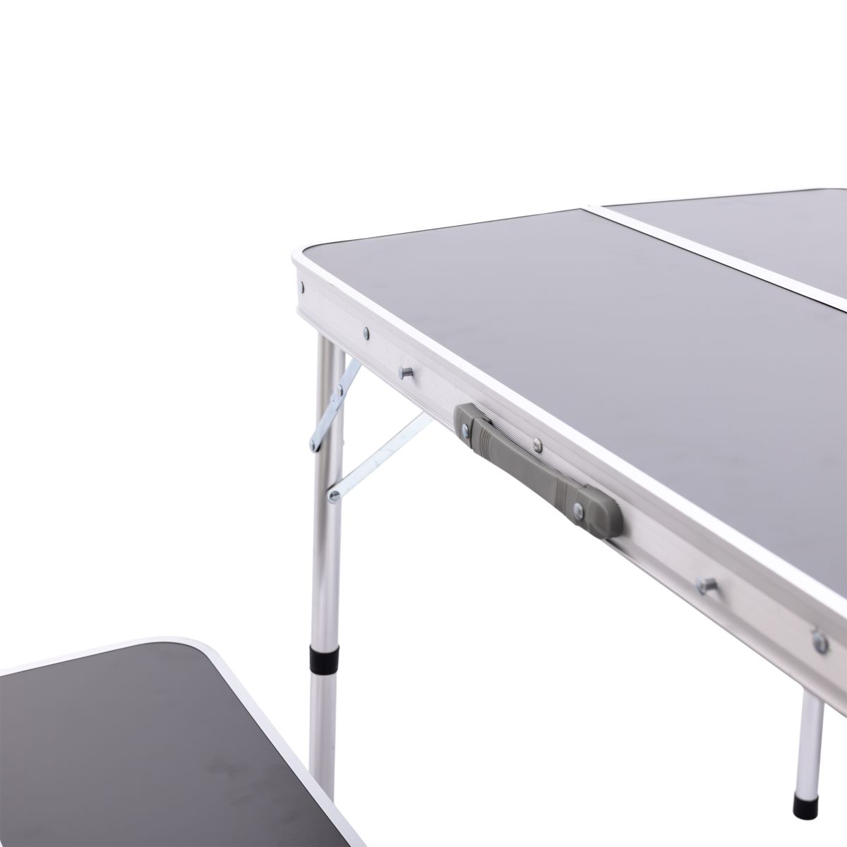 Комплект туристичний стіл + 2 лавки складні меблі Сірий Lugi JY-9060G