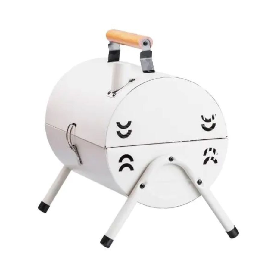 Мангал вугільний двосторонній 38×28×40 см з решіткою білий HP452GBE