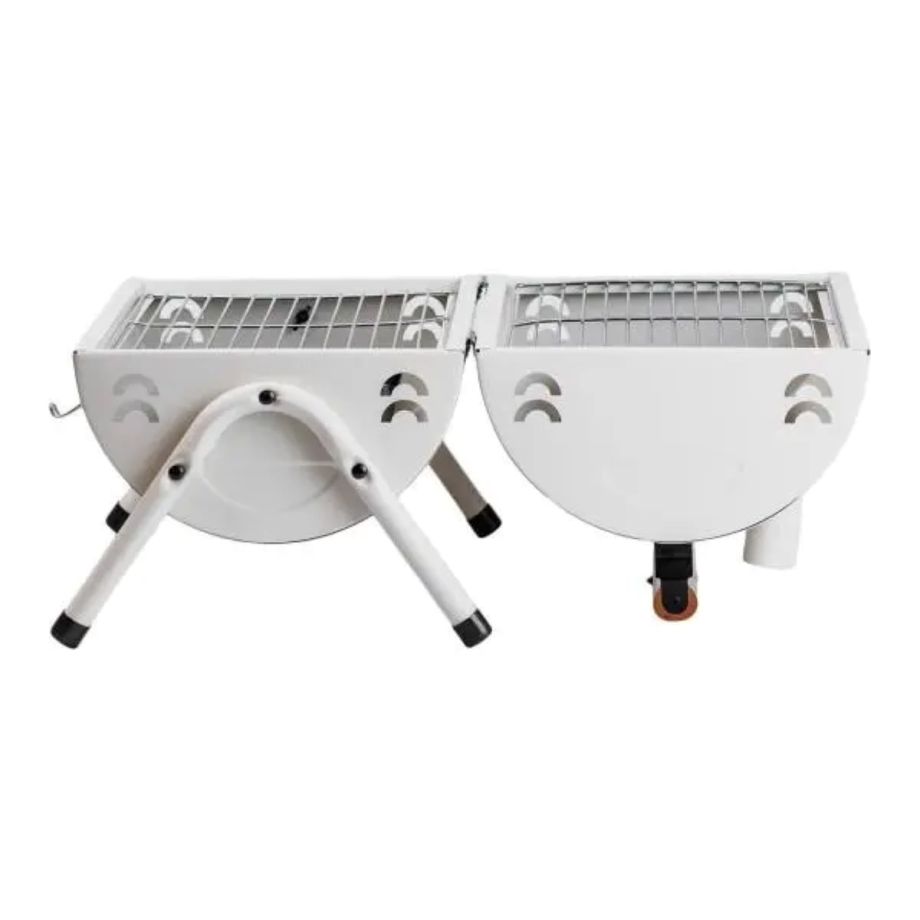 Мангал вугільний двосторонній 38×28×40 см з решіткою білий HP452GBE