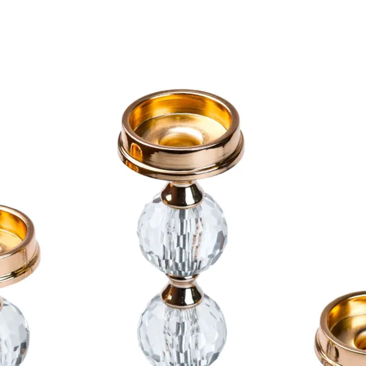 Набір свічників на металевій ніжці 3 шт 43/34/ 27 см HP48633