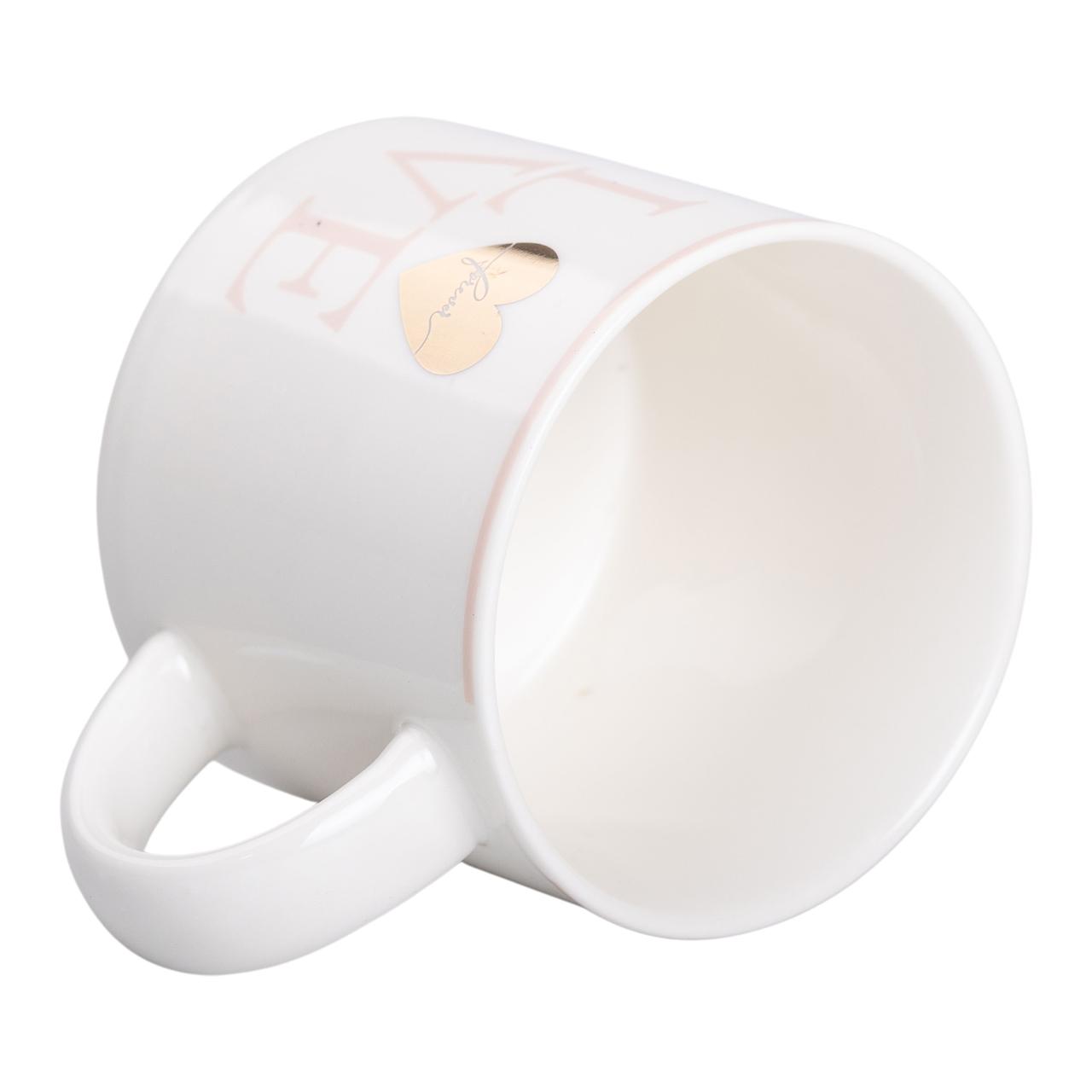 Чашка керамічна 350 (мл) для кави та чаю Love Біла RX-N240126WL