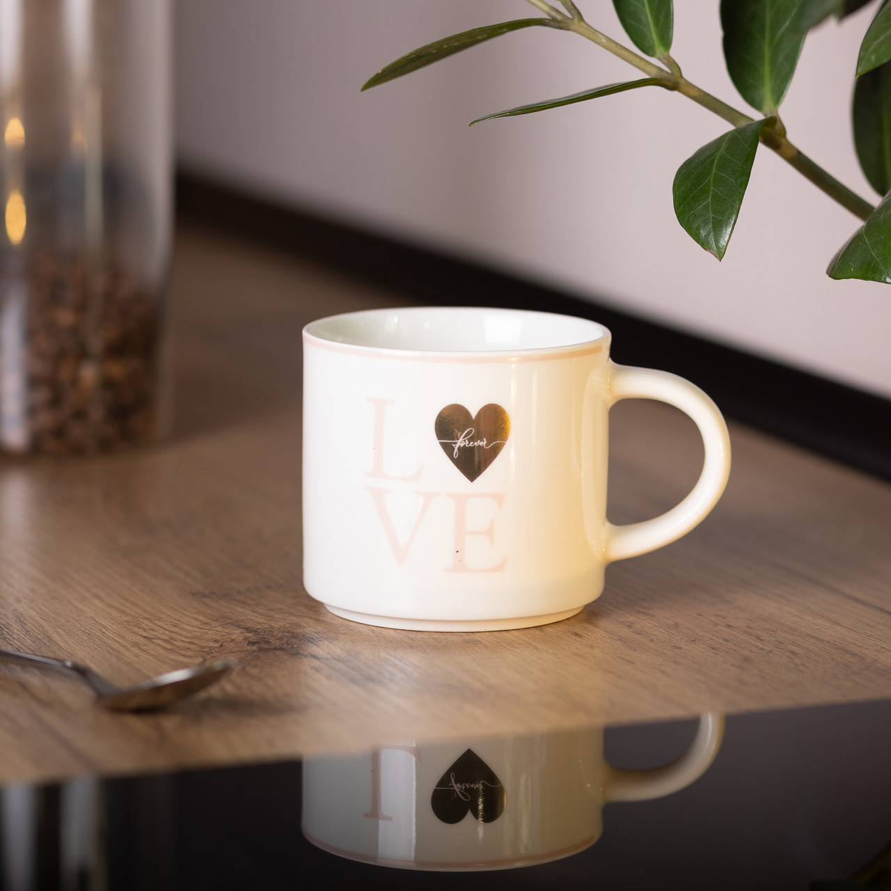 Чашка керамічна 350 (мл) для кави та чаю Love Біла RX-N240126WL