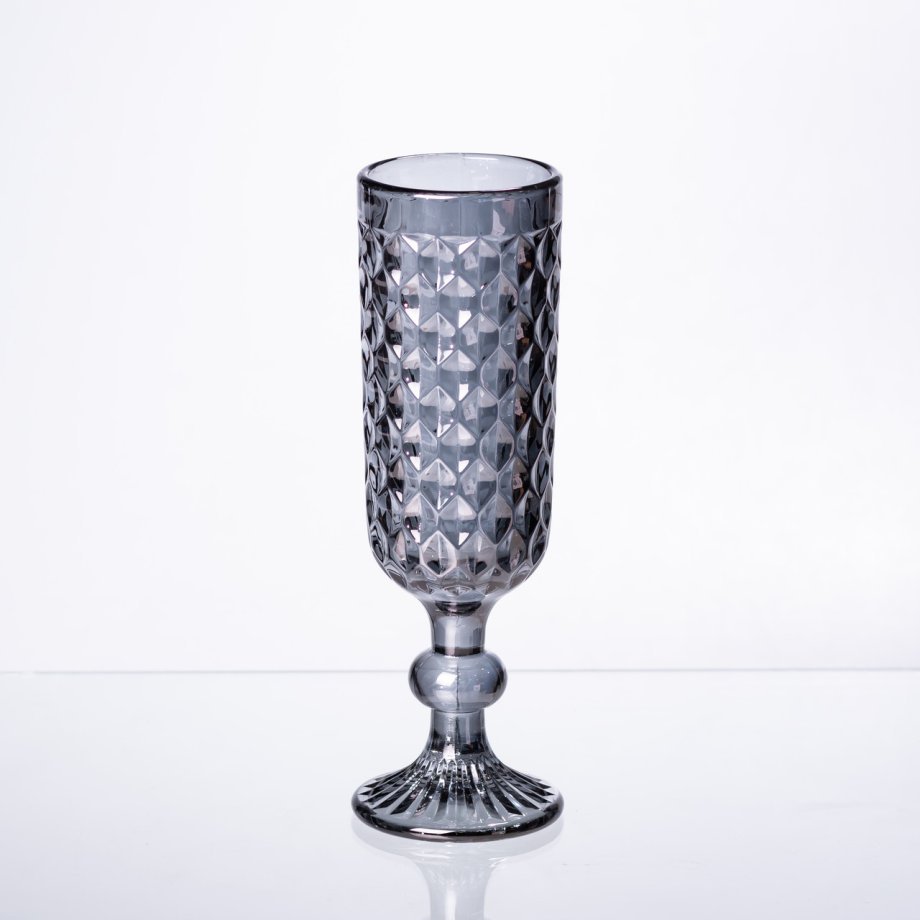 Набір келихів для шампанського 6 штук по 160 (мл) Сірий HP-19-115