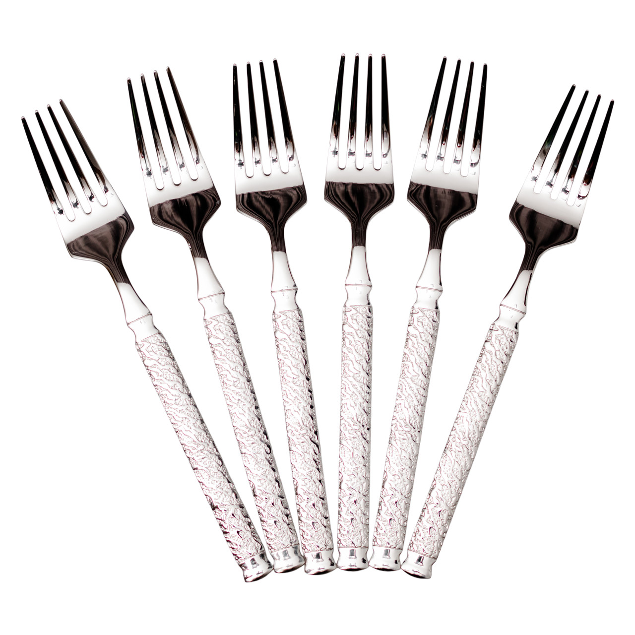 Набір десертних виделок 6 штук з нержавіючої сталі 15,5 (см) Срібло HP-8-36