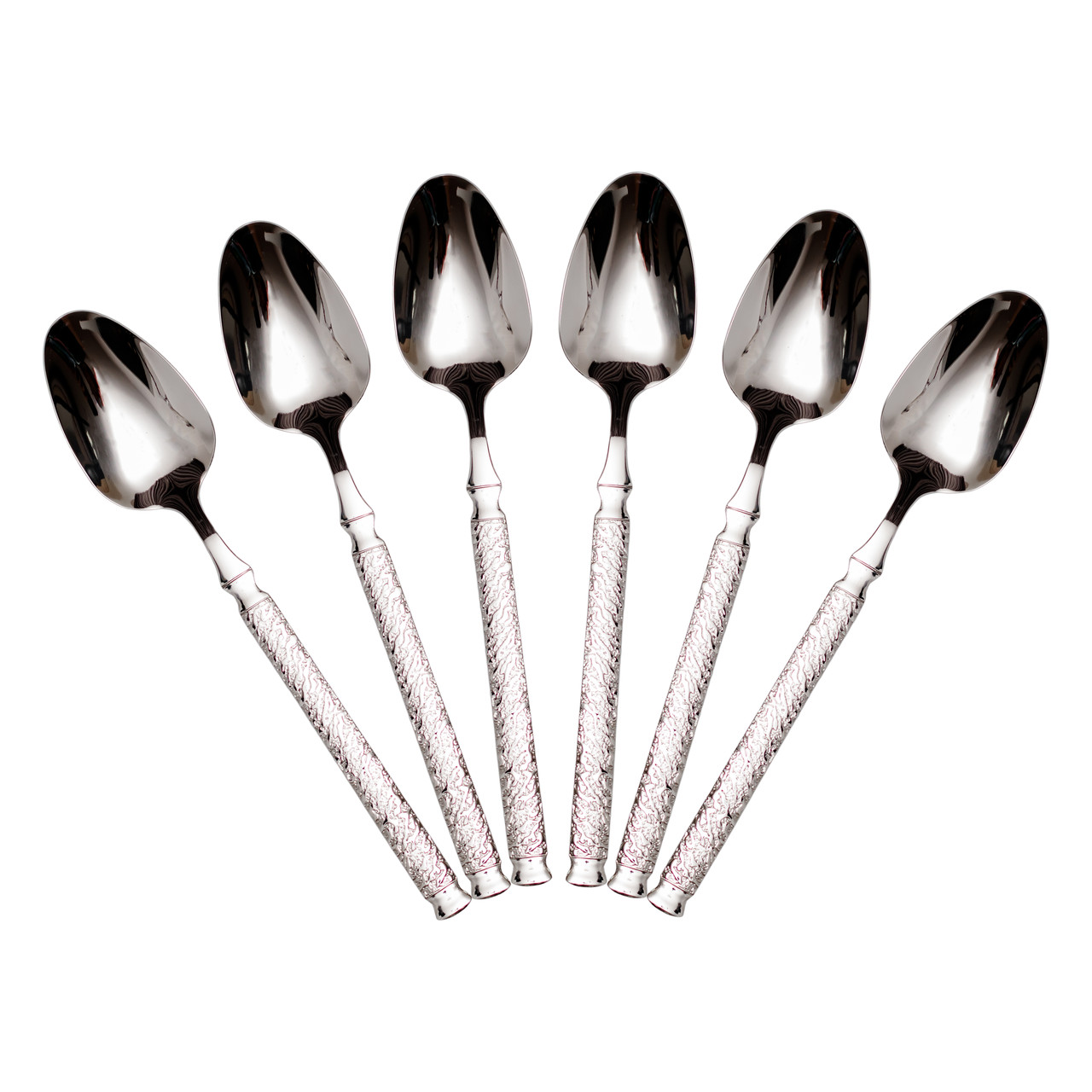 Набір столових ложок 6 штук з нержавіючої сталі 21 (см) Срібло HP-8-33