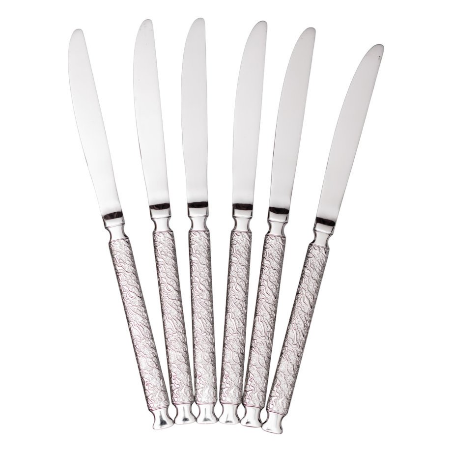 Набір столових ножів 6 (шт)  з нержавіючої сталі 23 (см) Срібло HP-8-37