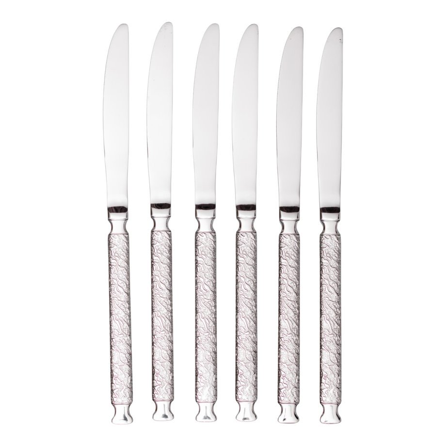 Набір столових ножів 6 (шт)  з нержавіючої сталі 23 (см) Срібло HP-8-37