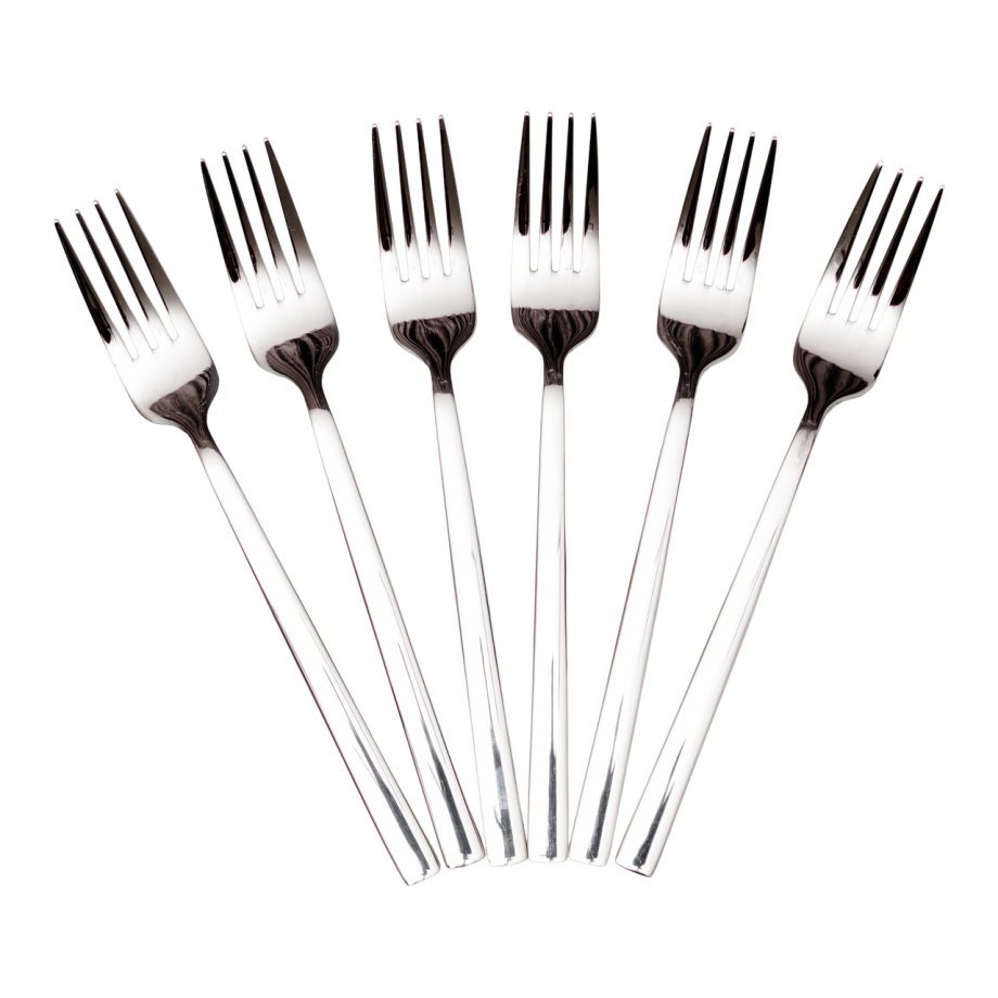 Набір столових виделок 6 штук з нержавіючої сталі 20.5 (см) Срібло HP-8-23