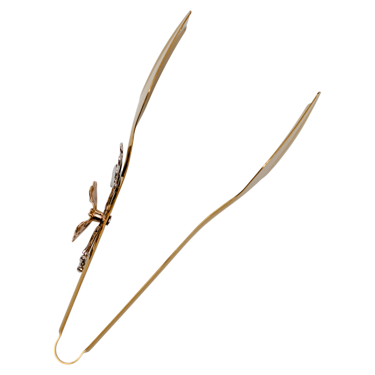 Щипці кухонні металеві 21.5×5 (см) кулінарні щипці для м&apos;яса, риби, гриля кухарські щипці Золотистий HP-8-62