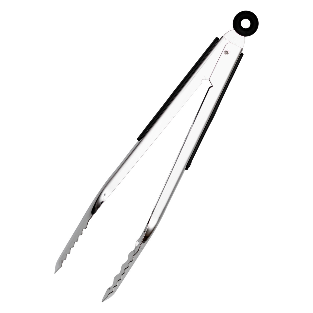 Щипці кухонні металеві 34×4.5 (см) кулінарні щипці для м'яса, риби, гриля кухарські щипці HP-8-66