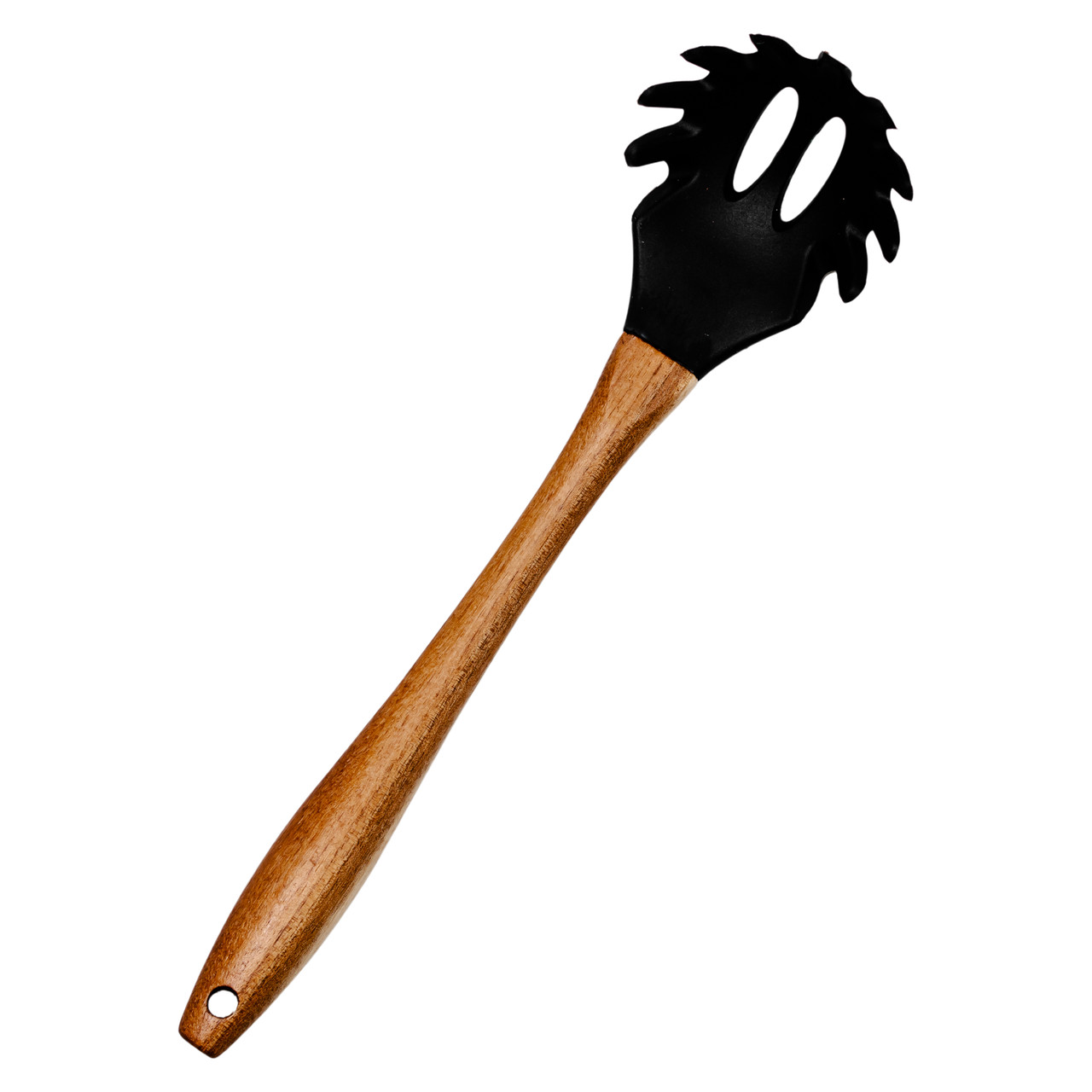 Силіконова ложка для спагетті з дерев&apos;яною ручкою 30 (см) ложка для макаронів, пасти лопатка для спагетті HP-8-57