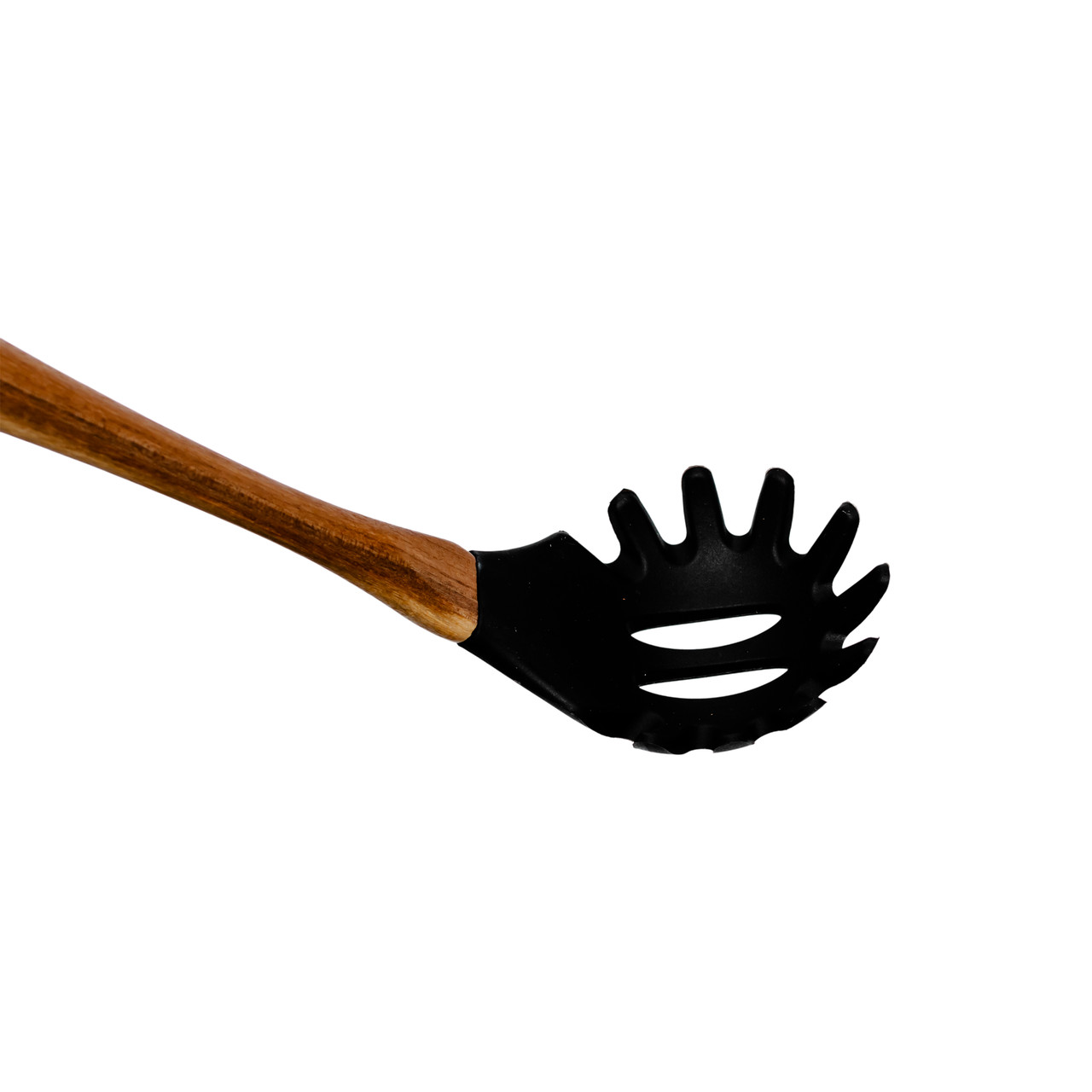 Силіконова ложка для спагетті з дерев&apos;яною ручкою 30 (см) ложка для макаронів, пасти лопатка для спагетті HP-8-57