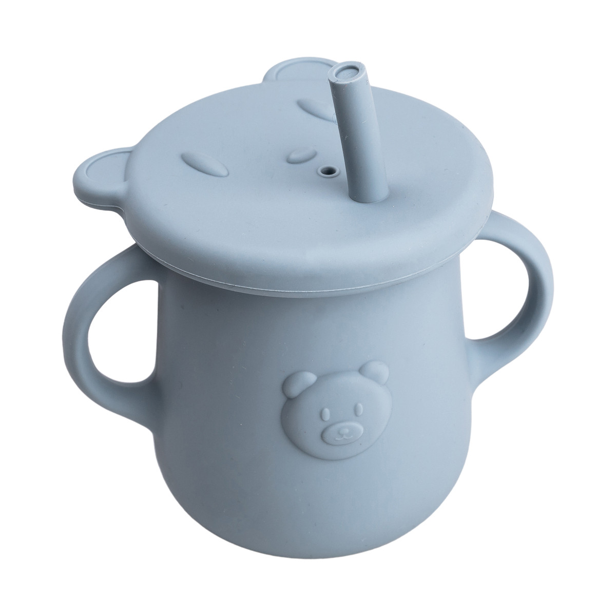 Дитячий набір силіконового посуду 7 предметів Синій HP34546BL