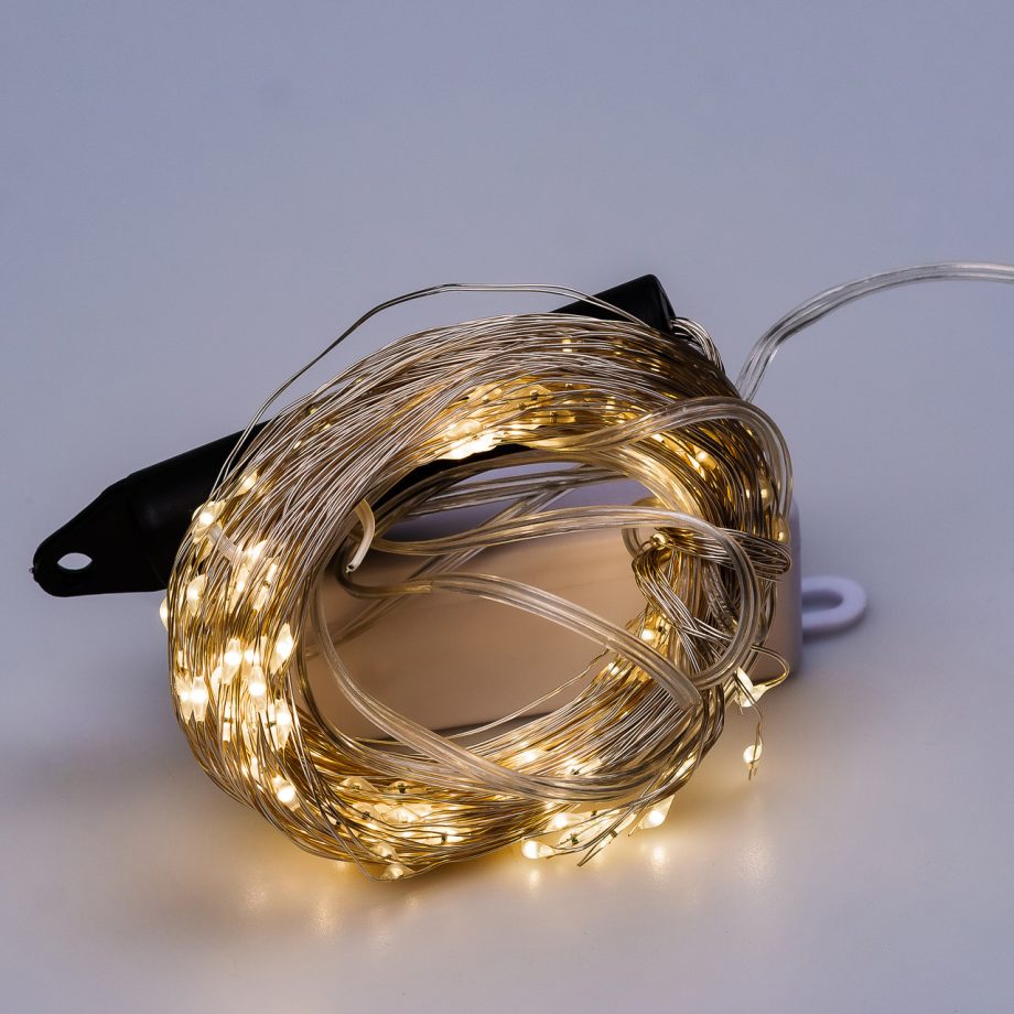 Гірлянда світлодіодна кінський хвіст GarlandoPro 200LED Роса 2м 10 ліній Жовтий 1733012Y