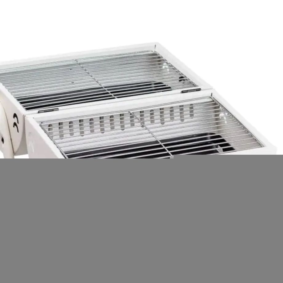 Мангал вугільний двосторонній 38×28×40 см з решіткою білий HP452GBE