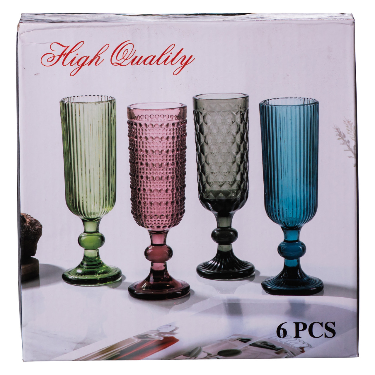 Набір келихів для шампанського 6 штук по 160 (мл) Хамелеон HP-19-109