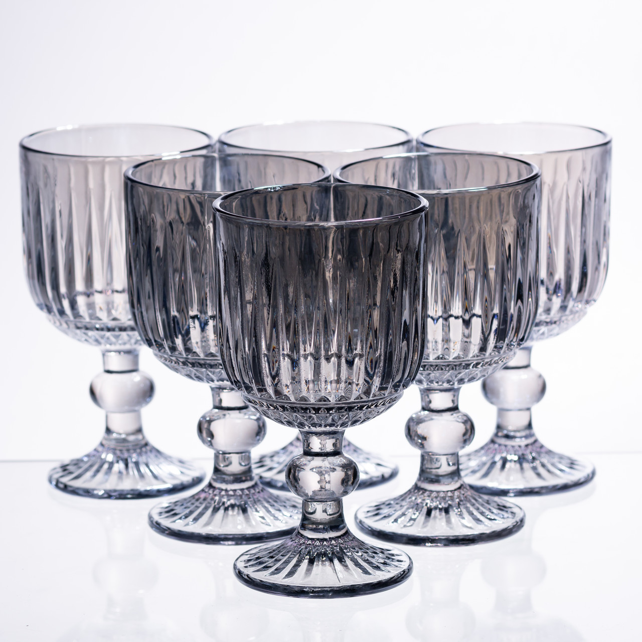 Набір келихів для вина 6 (шт) по 220 (мл) Блакитний HP-19-68