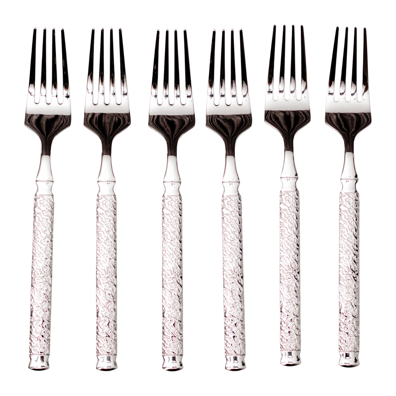 Набір десертних виделок 6 штук з нержавіючої сталі 15,5 (см) Срібло HP-8-36