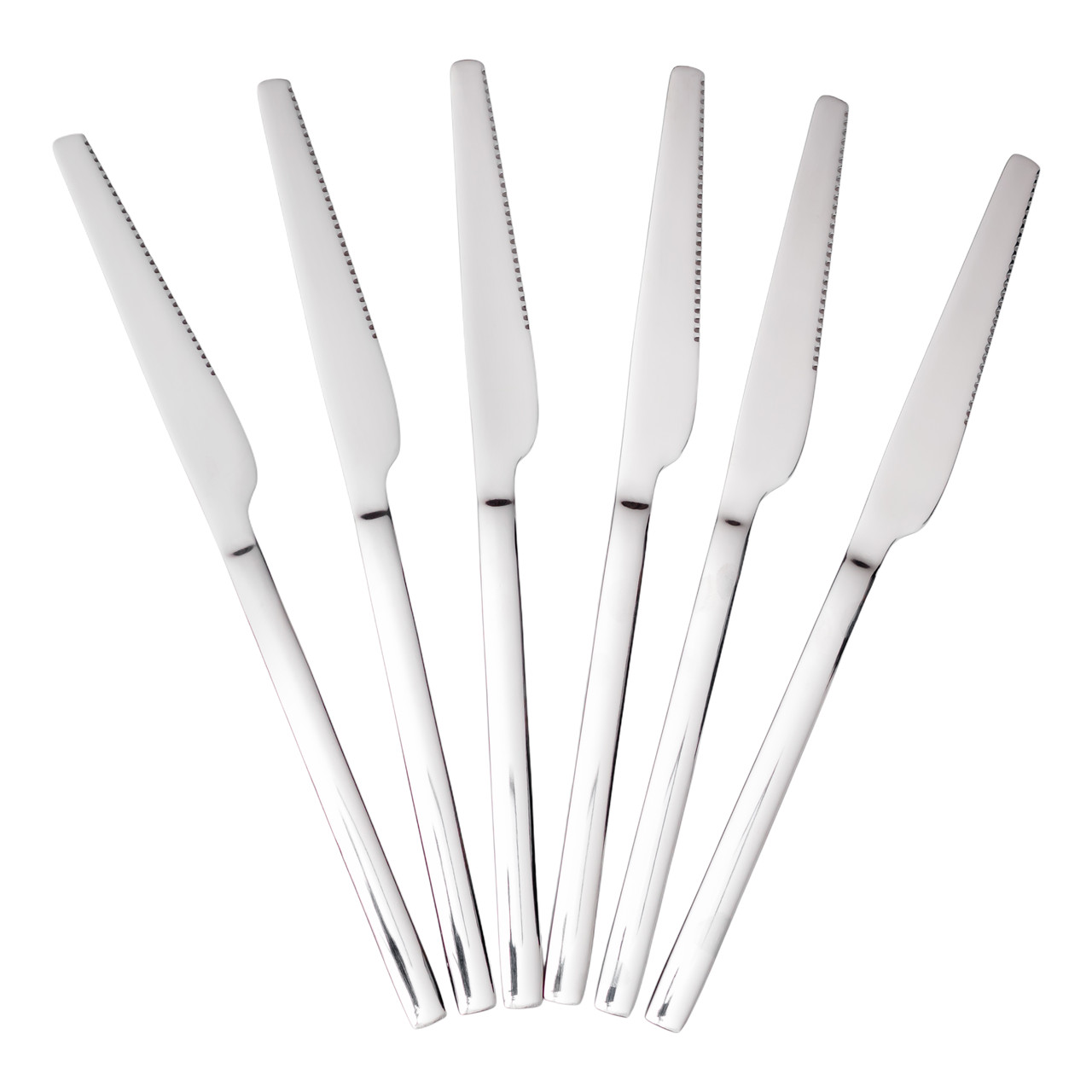 Набір столових ножів 6 штук з нержавіючої сталі 23 (см) Срібло HP-8-26