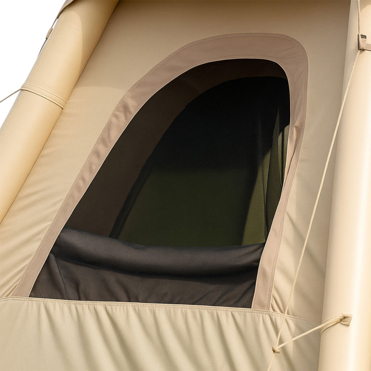 Надувний 3-місний намет 230×230×150 (см) для туризму та риболовлі намет з надувним каркасом Бежевий LU-021