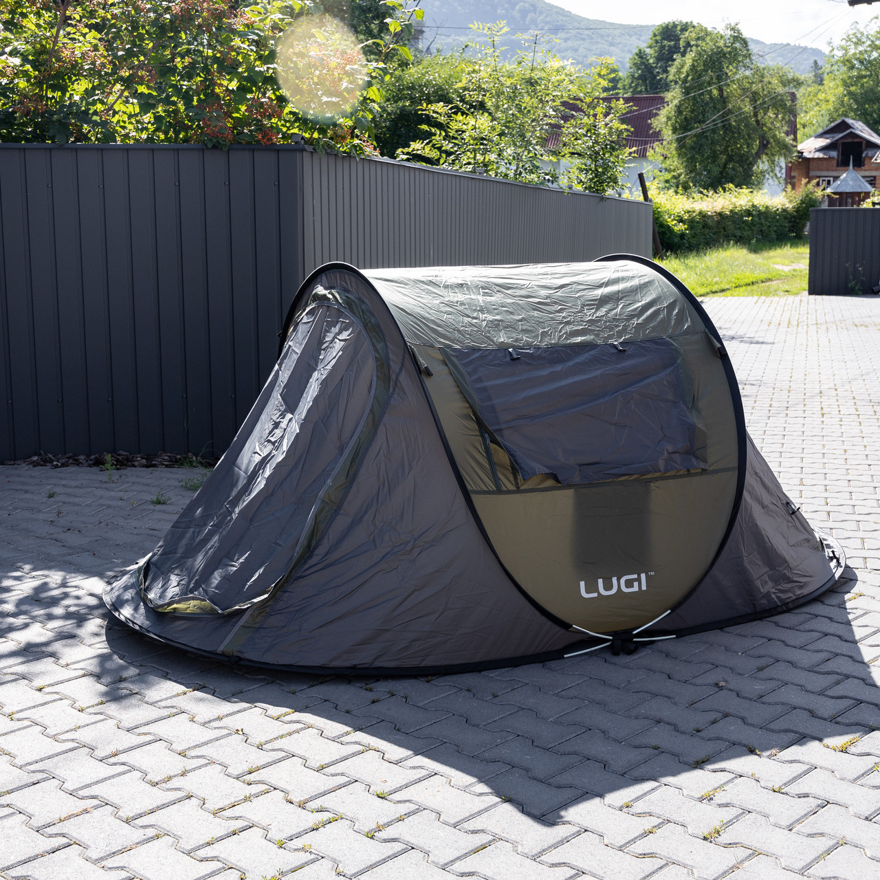 Намет туристичний 245×145×100 (см) кемпінговий для риболовлі 2 х місний Зелений LU-030GR