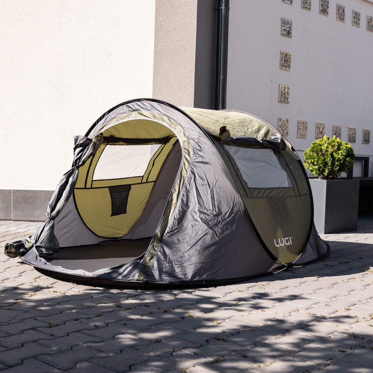 Намет туристичний 245×145×100 (см) кемпінговий для риболовлі 2 х місний Зелений LU-030GR