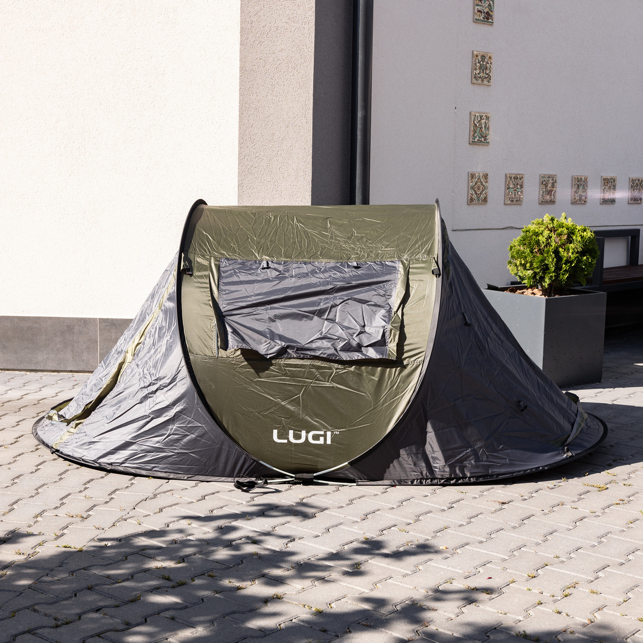 Намет туристичний 245×145×100 (см) кемпінговий для риболовлі 2 х місний Зелений LU-030GR