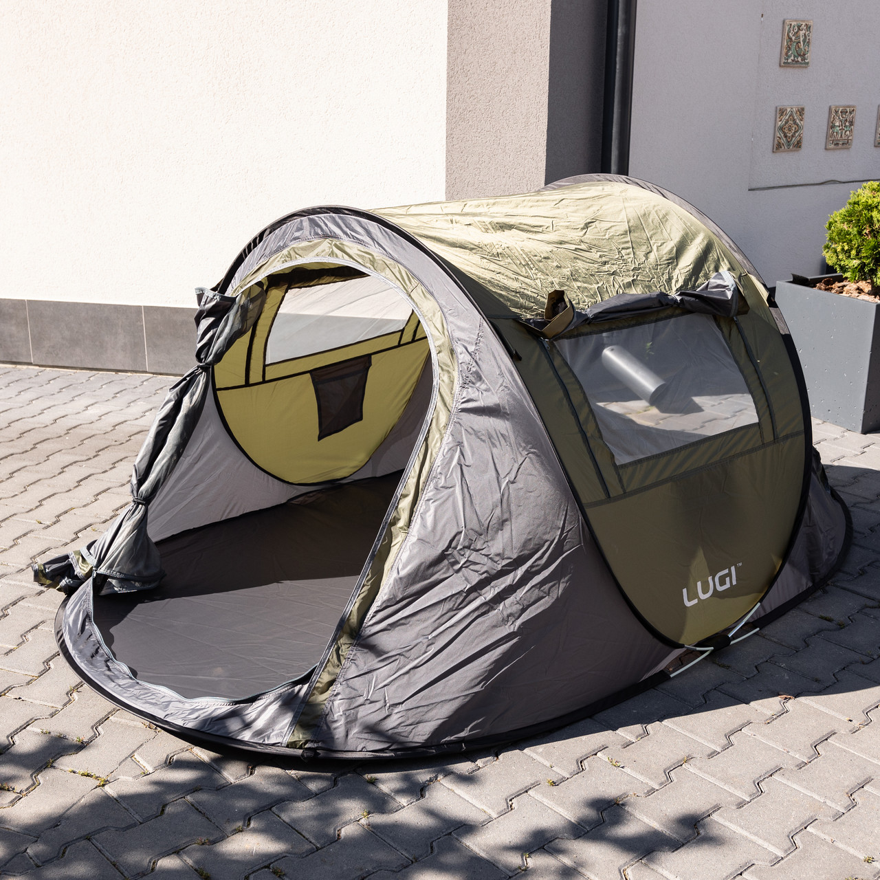 Намет туристичний 245×145×100 (см) кемпінговий для риболовлі 2 х місний Зелений LU-030GR