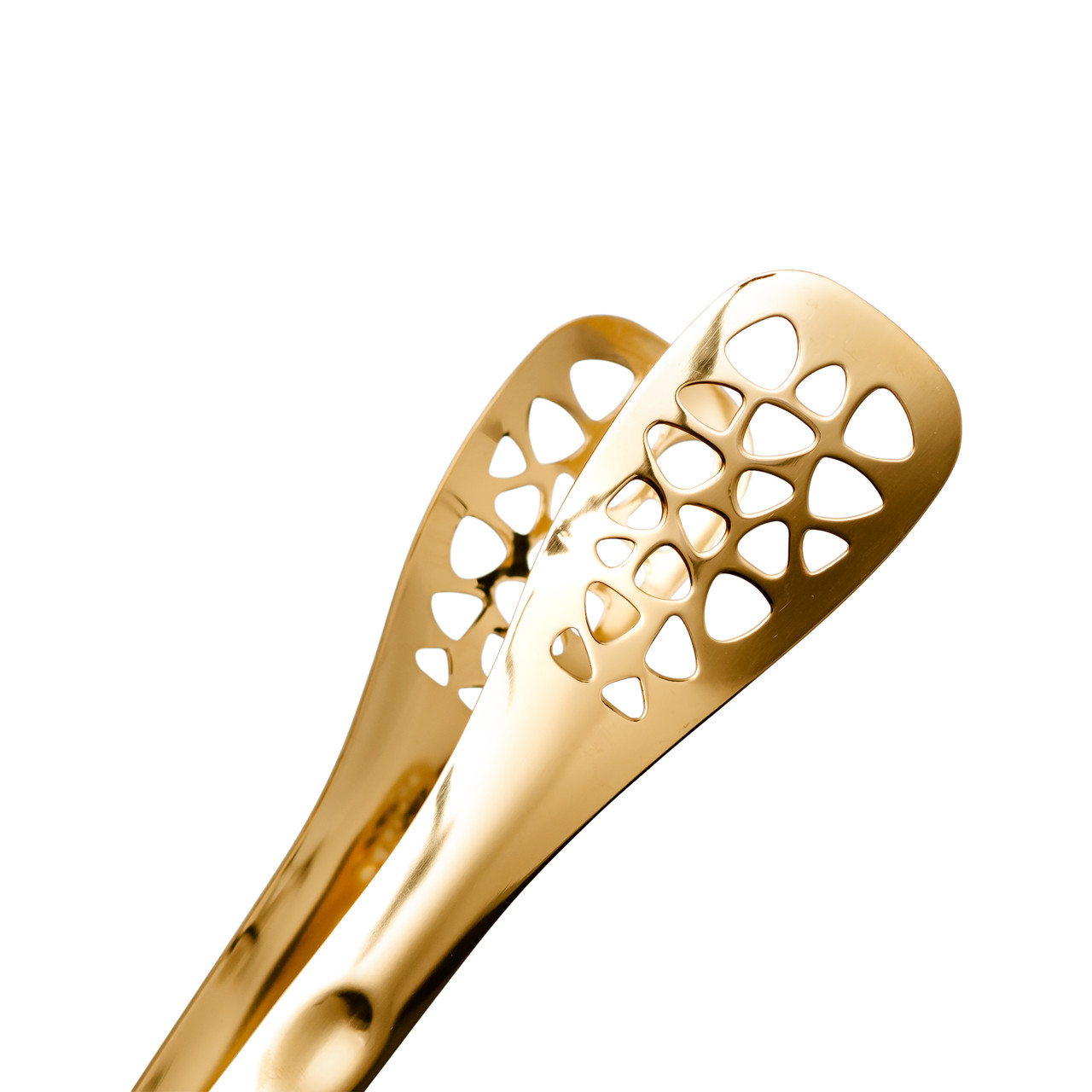 Щипці кухонні металеві 25×5 (см) кулінарні щипці для м'яса, риби, гриля кухарські щипці Золотистий HP-8-64