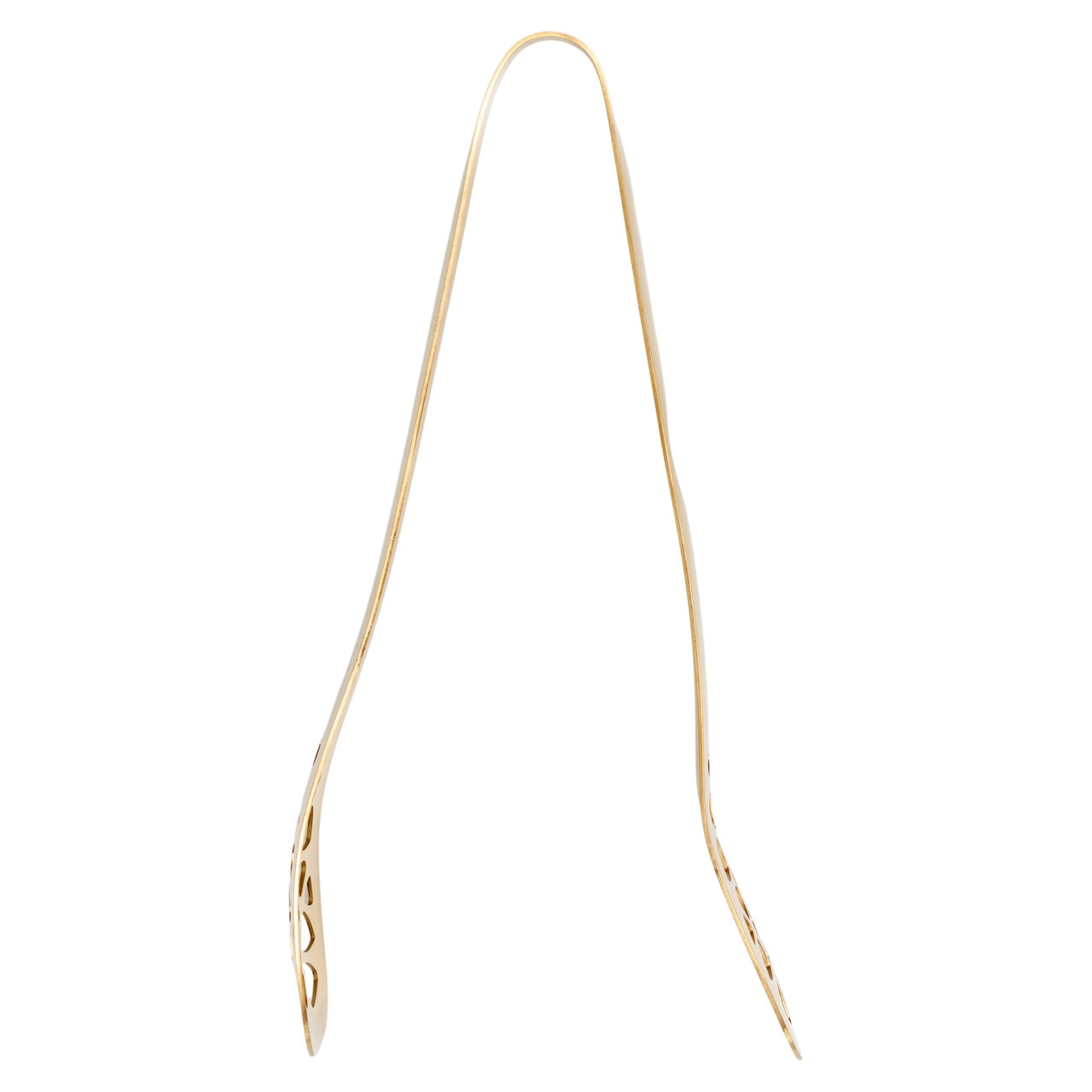 Щипці кухонні металеві 25×5 (см) кулінарні щипці для м'яса, риби, гриля кухарські щипці Золотистий HP-8-64