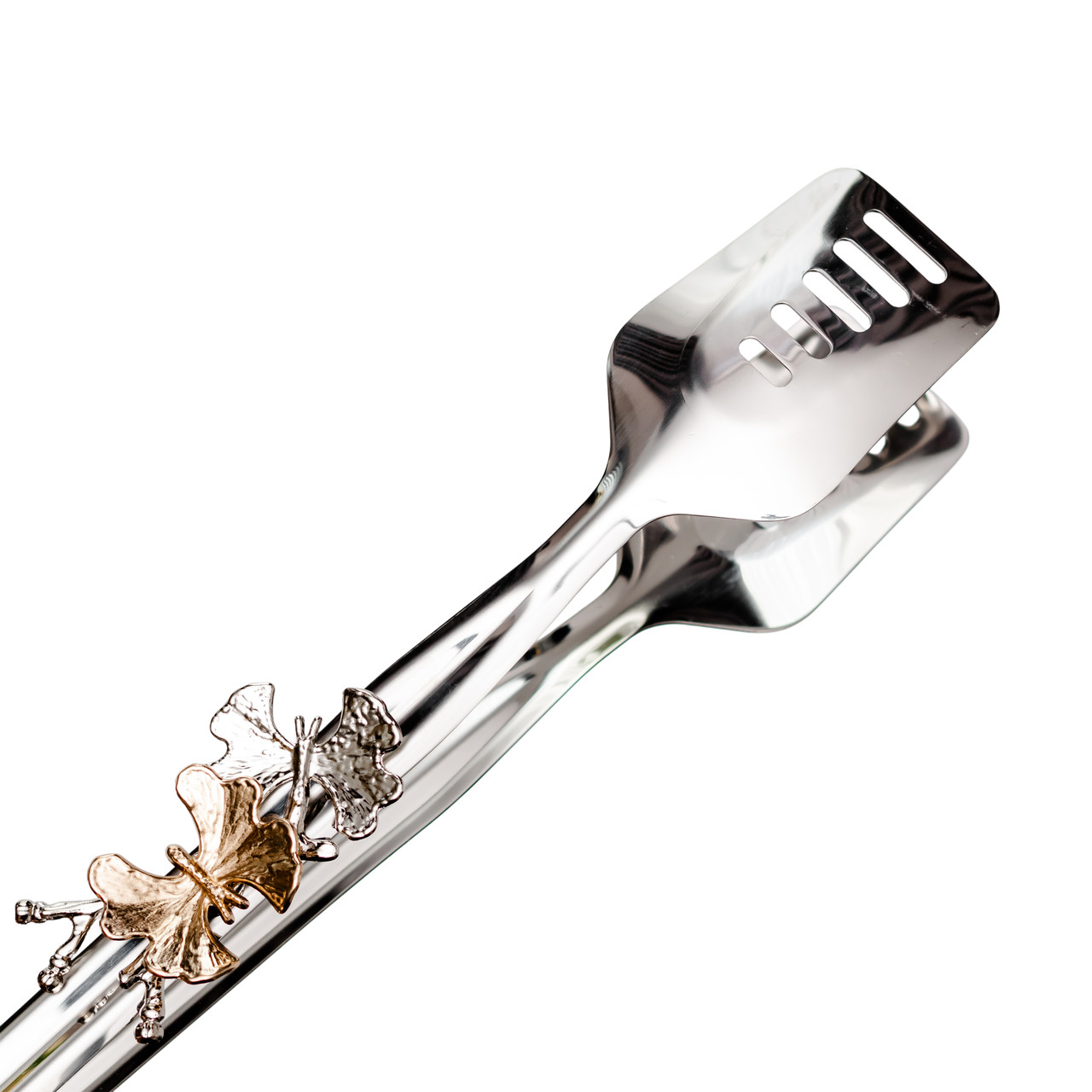 Щипці кухонні металеві 29×5 (см) кулінарні щипці для м'яса, риби, гриля кухарські щипці для Сріблястий HP-8-63