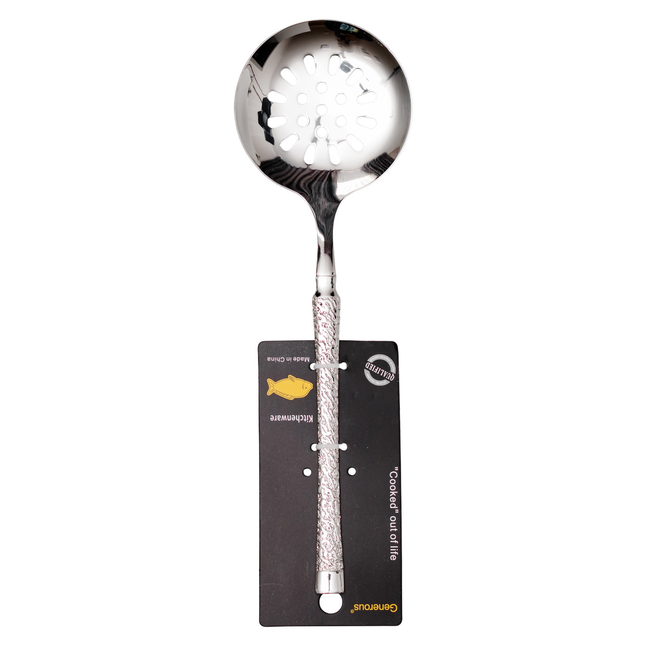 Шумівка для зняття піни з нержавіючої сталі 26.5 (см) ложка шумівка кухарська ложка для зняття пінки HP-8-50