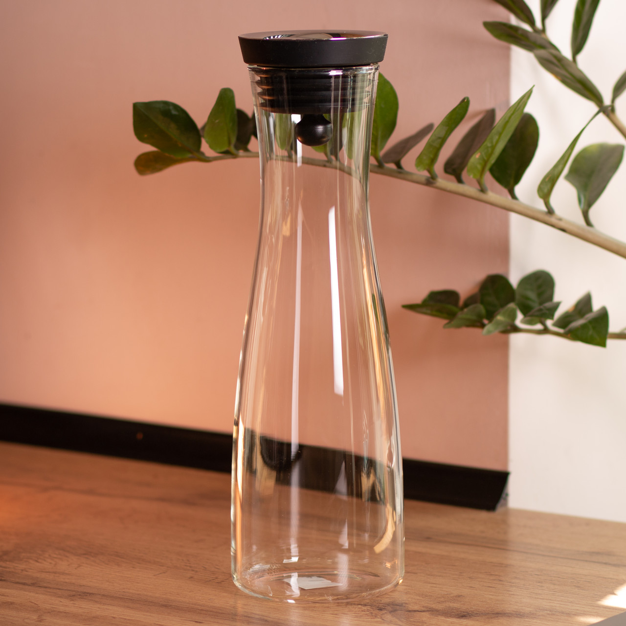 Скляний графин з кришкою 1 л для води, соку, лимонаду HP-19-42