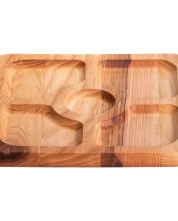 Менажниця на 5 секцій дерев&apos;яна 25×25 см квадратна Lugi T43W250