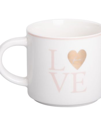 Чашка керамічна 350 (мл) для кави та чаю Love Біла RX-N240126WL
