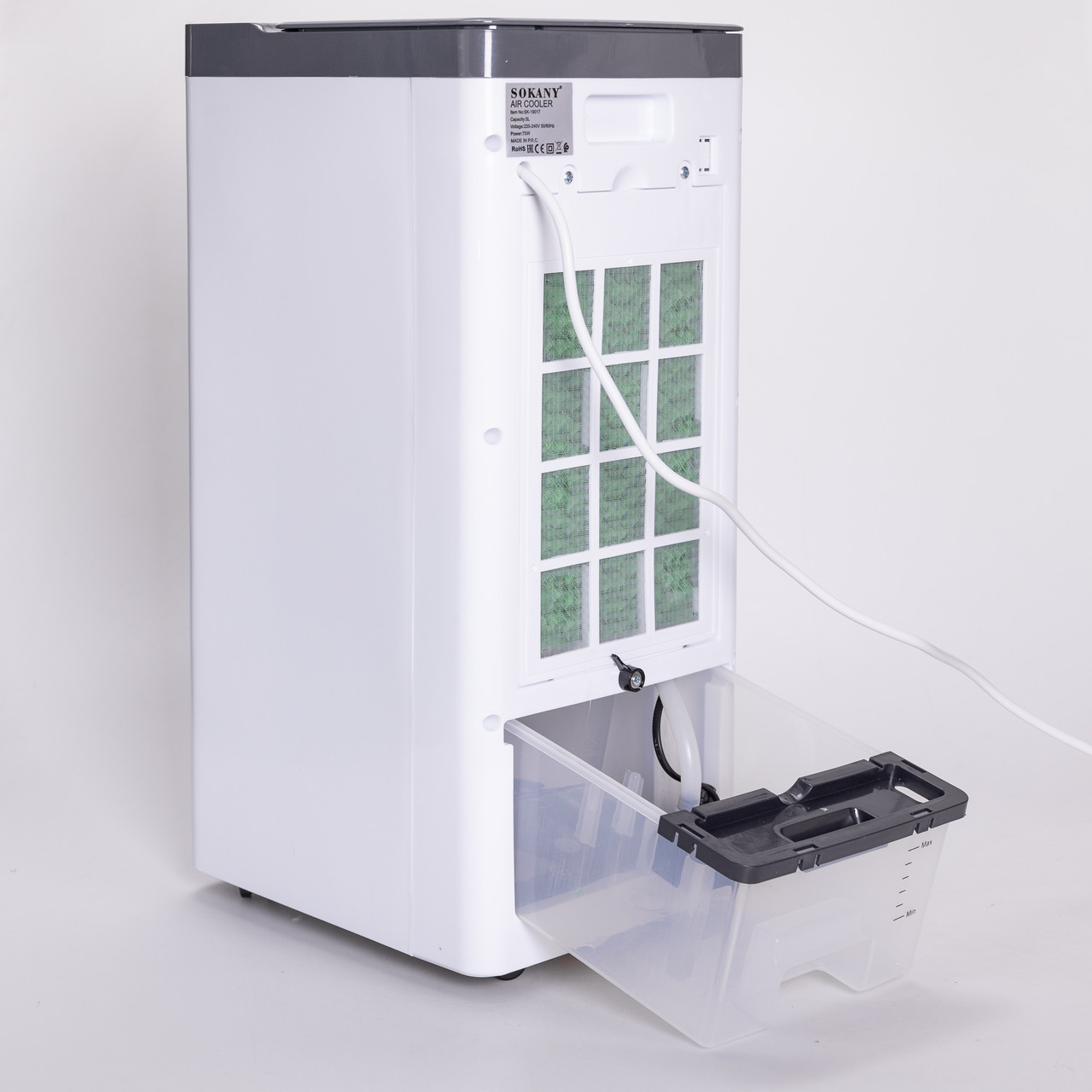 Портативний кондиціонер Sokany 75 Вт з пультом, іонізацією і баком 5 л SK-19017