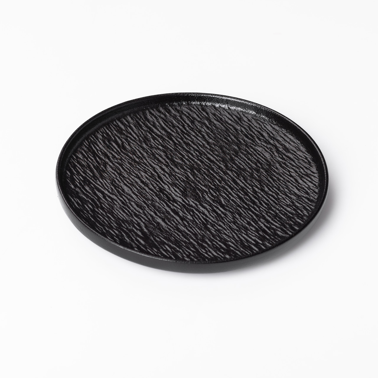 Тарілка порцелянова 20 см плоска чорна HP-7-736