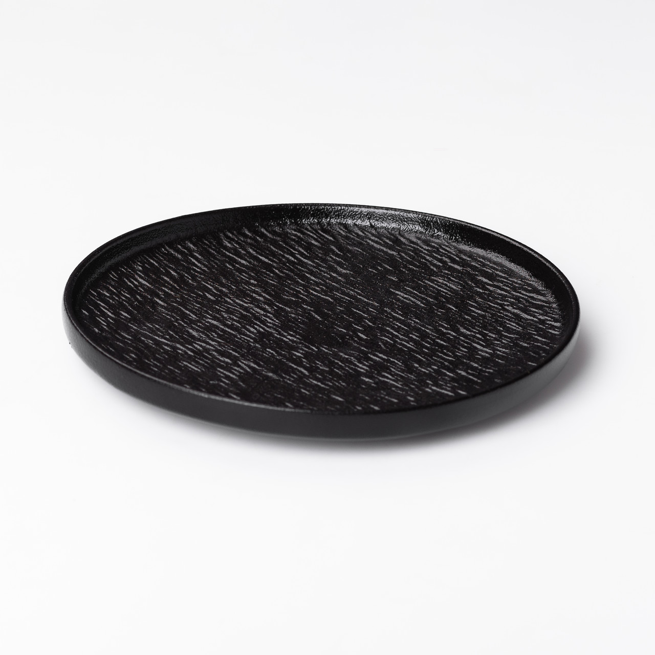 Тарілка порцелянова 20 см плоска чорна HP-7-736
