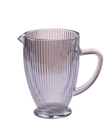 Глечик для напоїв ребристий 1,2 л з товстого скла блакитний HP7118BL