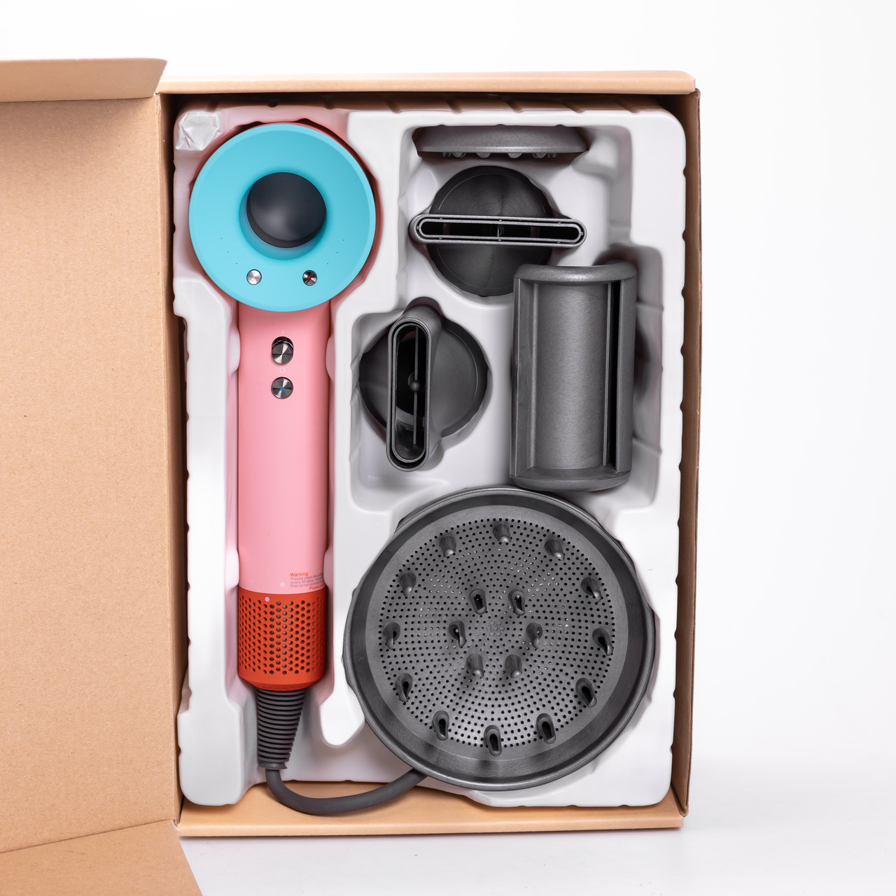 Фен стайлер для волосся 5 в 1 Supersonic Premium 1600 Вт 5 насадок 3 режими швидкості Рожевий PH770PBL