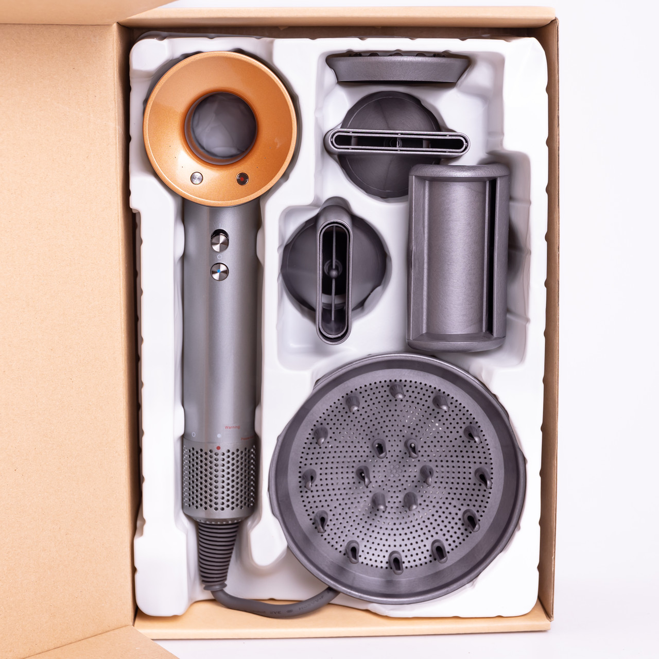 Фен стайлер для волосся 5 в 1 Supersonic Premium 1600 Вт 5 насадок 3 режими швидкості Золотий PH770GGOLD