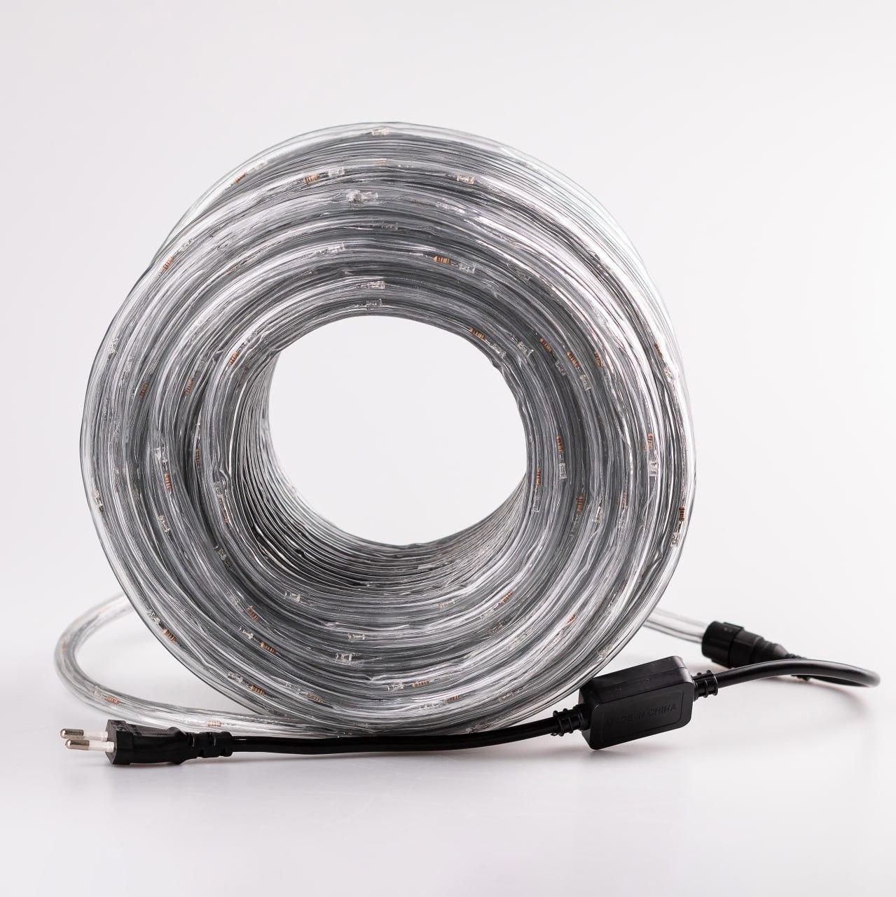 Гірлянда вулична стрічка світлодіодна Дюралайт 240 LED 7м морозостійка прозорий дріт Жовтий DR10МY