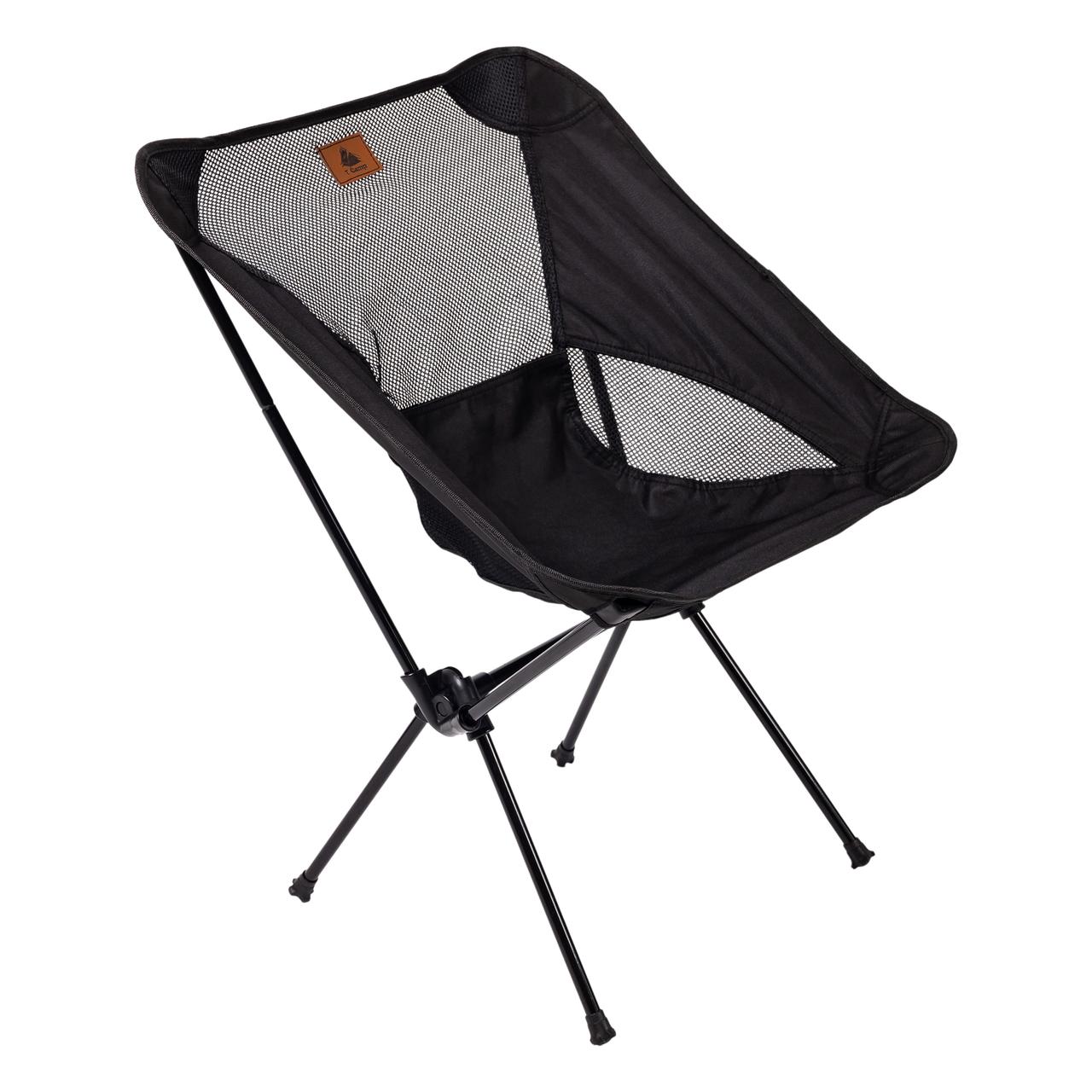 Крісло туристичне складне 55х55х70 см для кемпінгу на природу в чохлі Чорне HP-Y-1